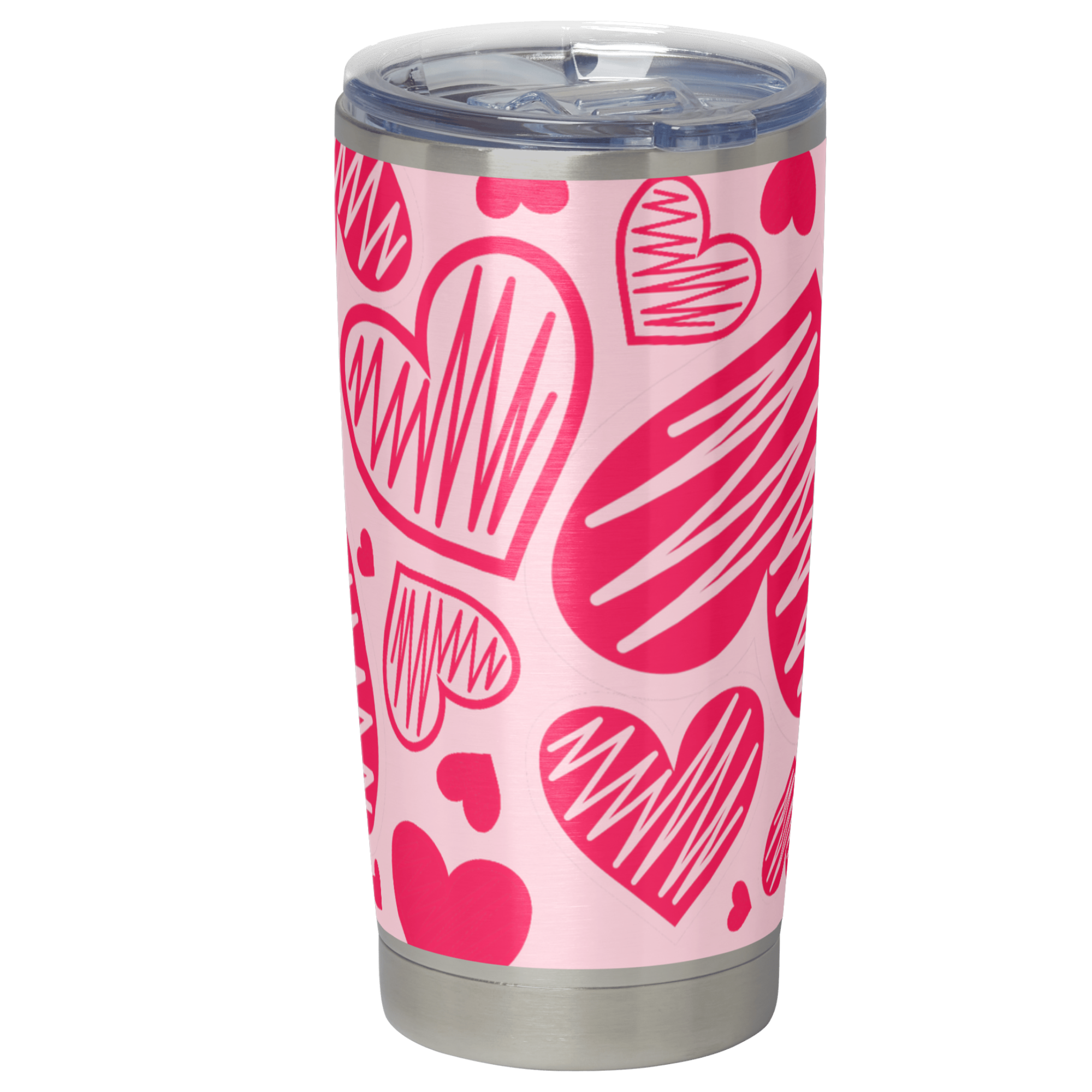 Hearts 1 Tumbler DTF Print Design