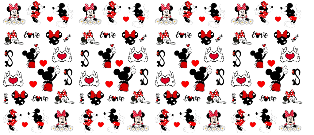 Minnie & Mickey Tumbler DTF Print Design (Transparent)