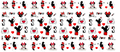 Minnie & Mickey Tumbler DTF Print Design (Transparent)