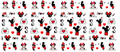 Minnie & Mickey Tumbler DTF Print Design (White Background)
