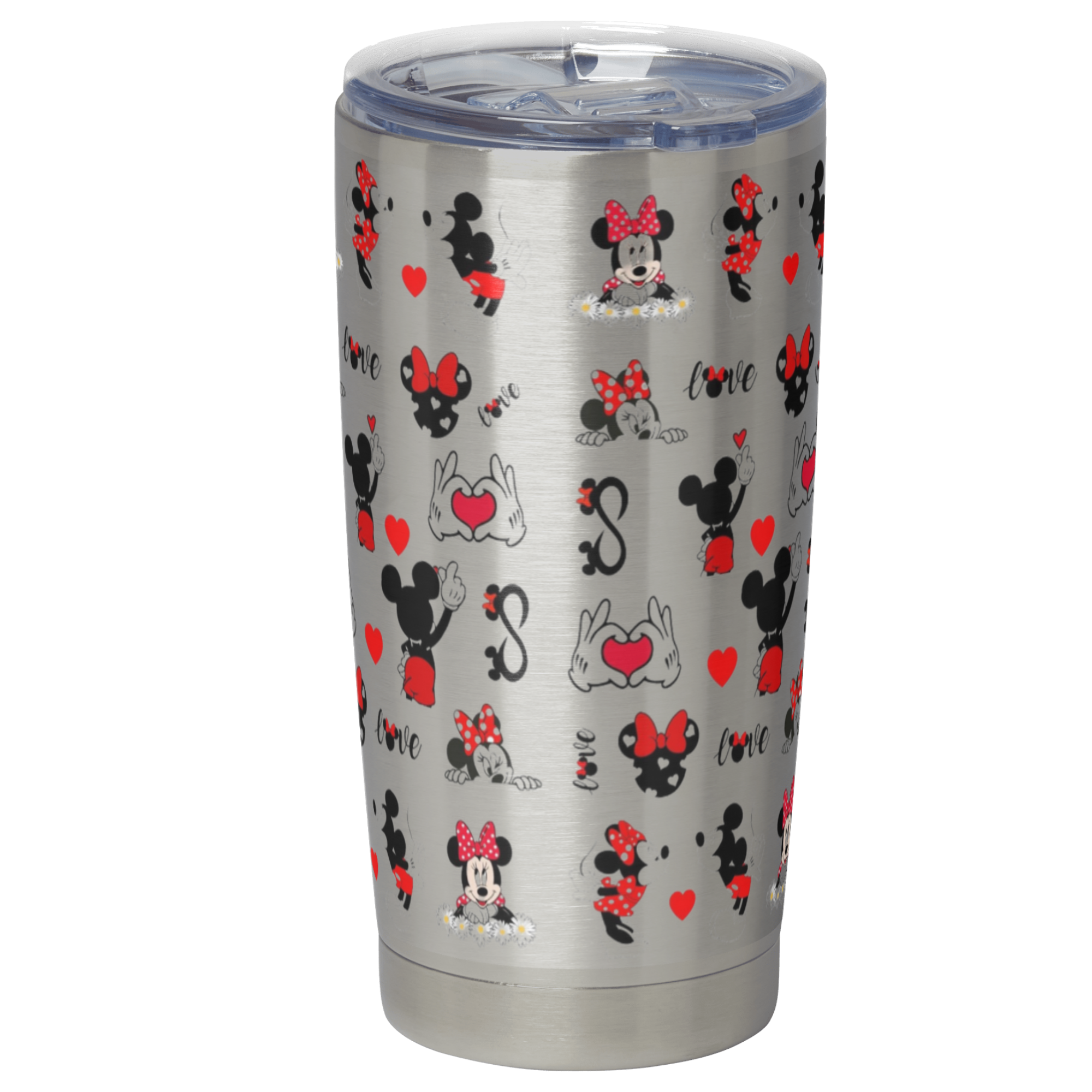 Minnie & Mickey Tumbler DTF Print Design (Transparent)