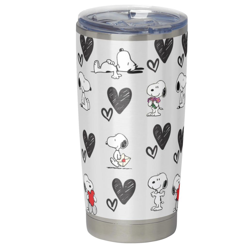 Snoopy Tumbler DTF Print Design (Grey Background)